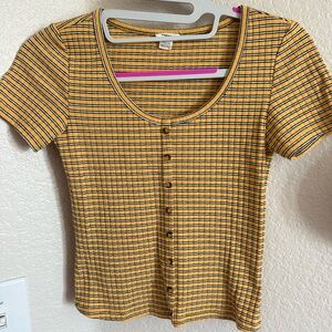 Garage Yellow Striped top XS